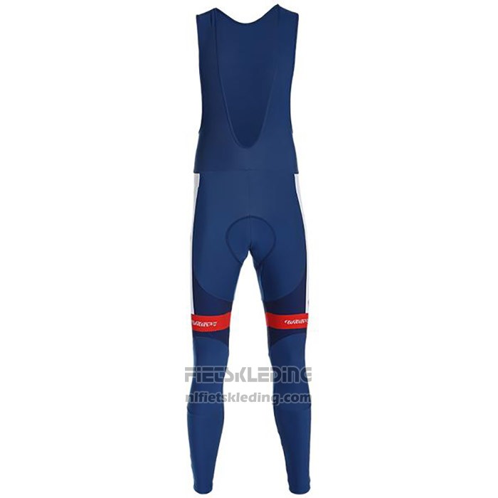 2020 Fietskleding Direct Energie Diep Blauw Rood Lange Mouwen en Koersbroek